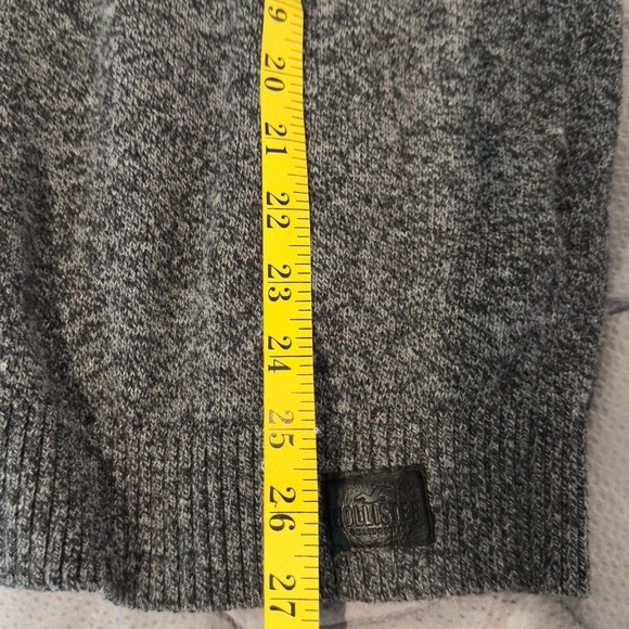 Hollister Argyle Crewneck Sweater Gray Knit Men's M, Y2K inspired Preppy Grandpa - Picture 8 of 10